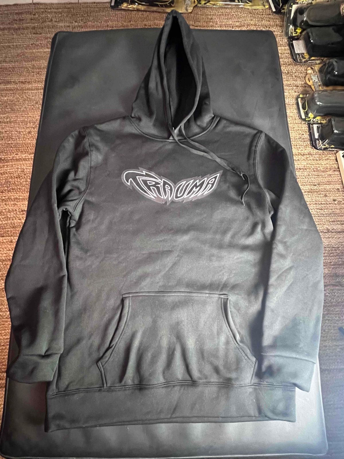 Diablo Paintball Trauma Hoodie - Size L  - Bonus Vtg Diablo Sticker Sheets - NOS