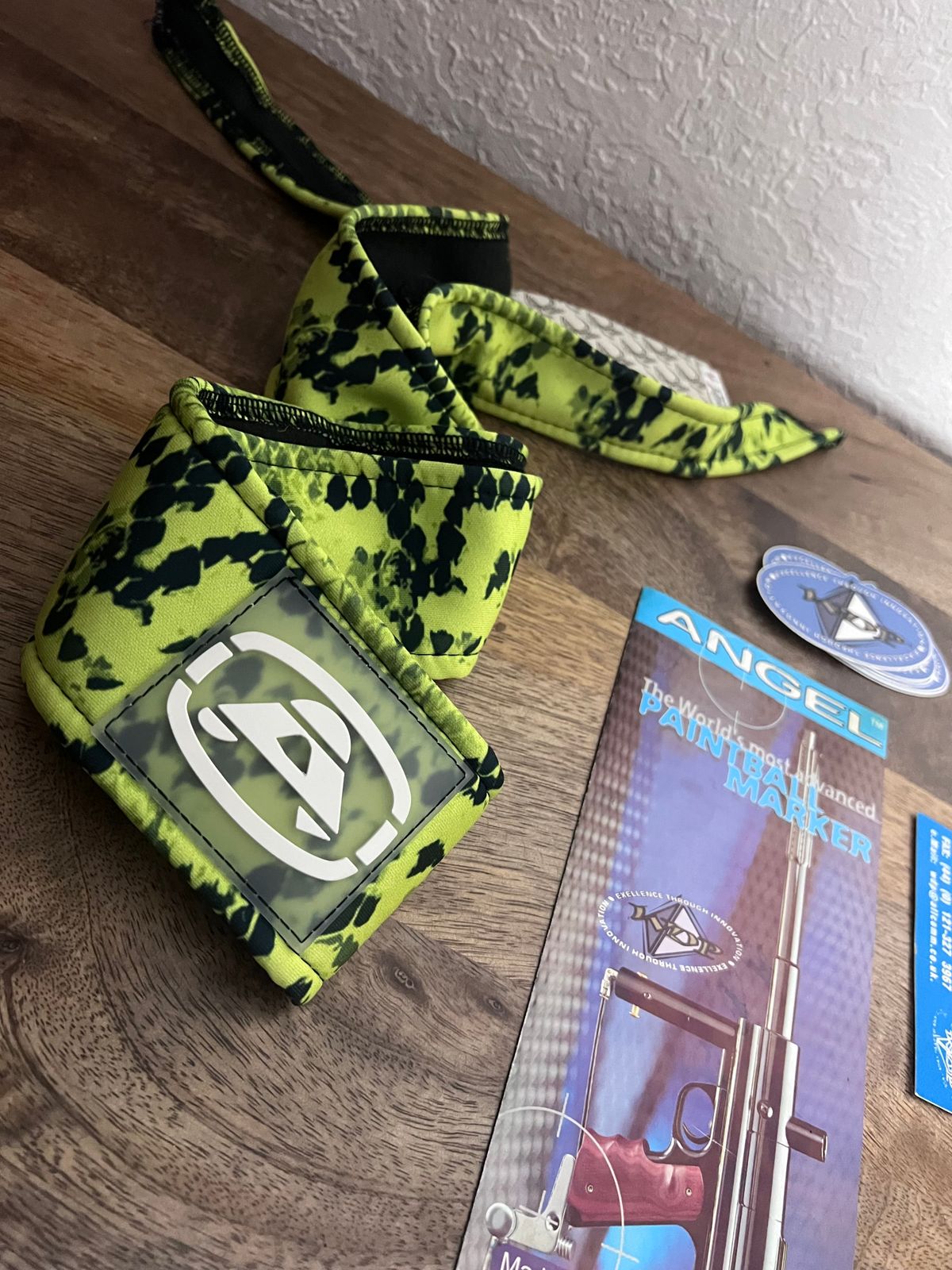 Angel x  Bunkerking Paintball Headband - Green Mamba - Vintage - Padded - NOS