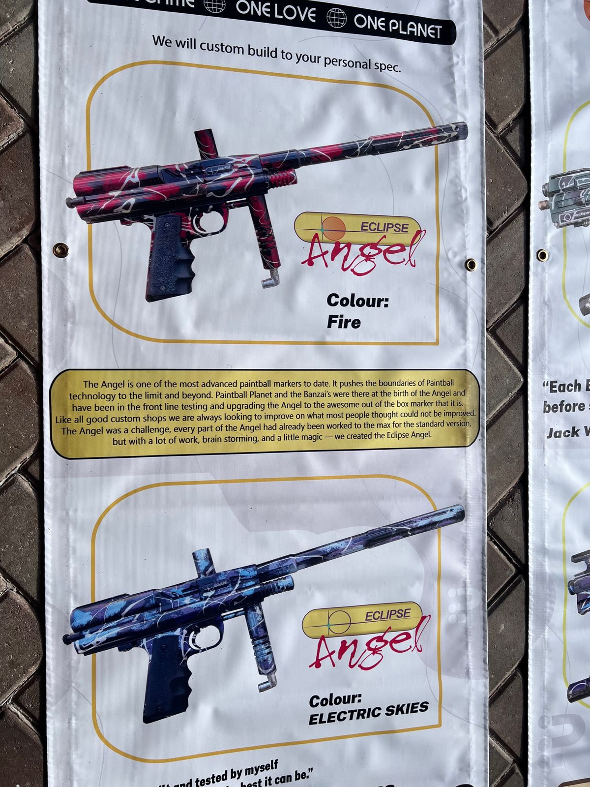 Planet Eclipse Angel Paintball banner - Vtg, mint