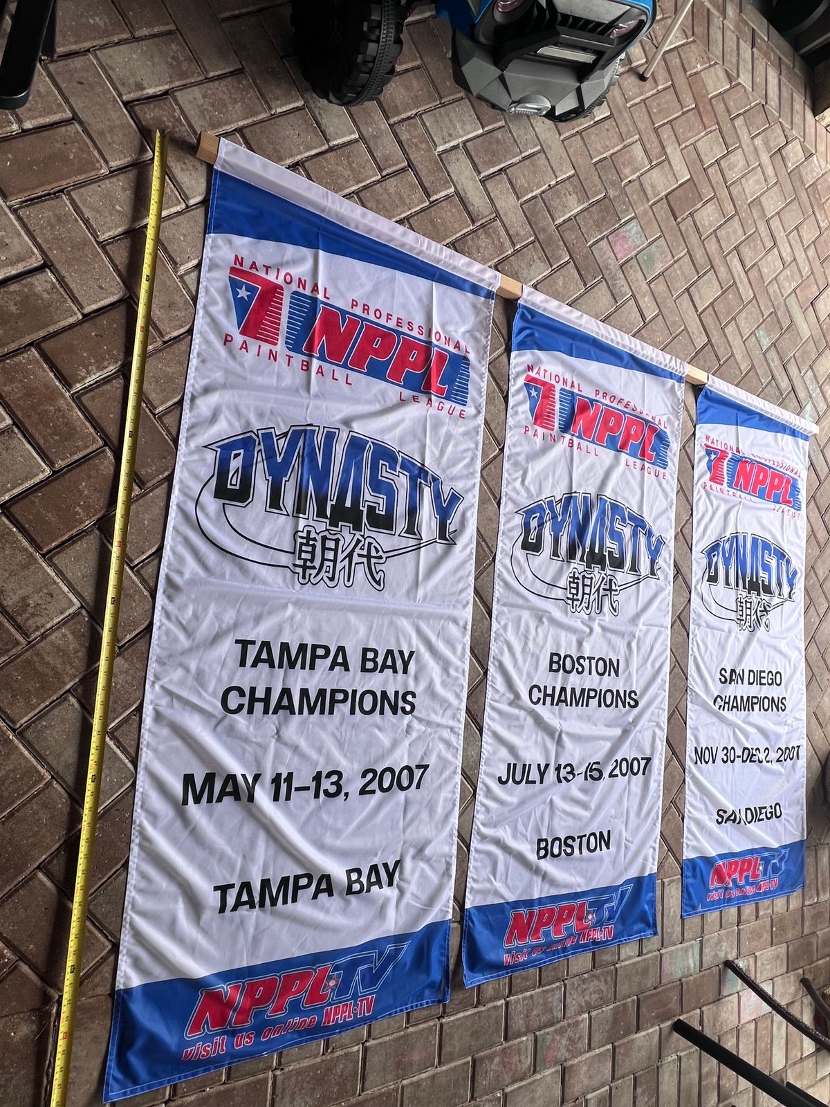 NPPL Dynasty Banner Lot - Vtg, mint