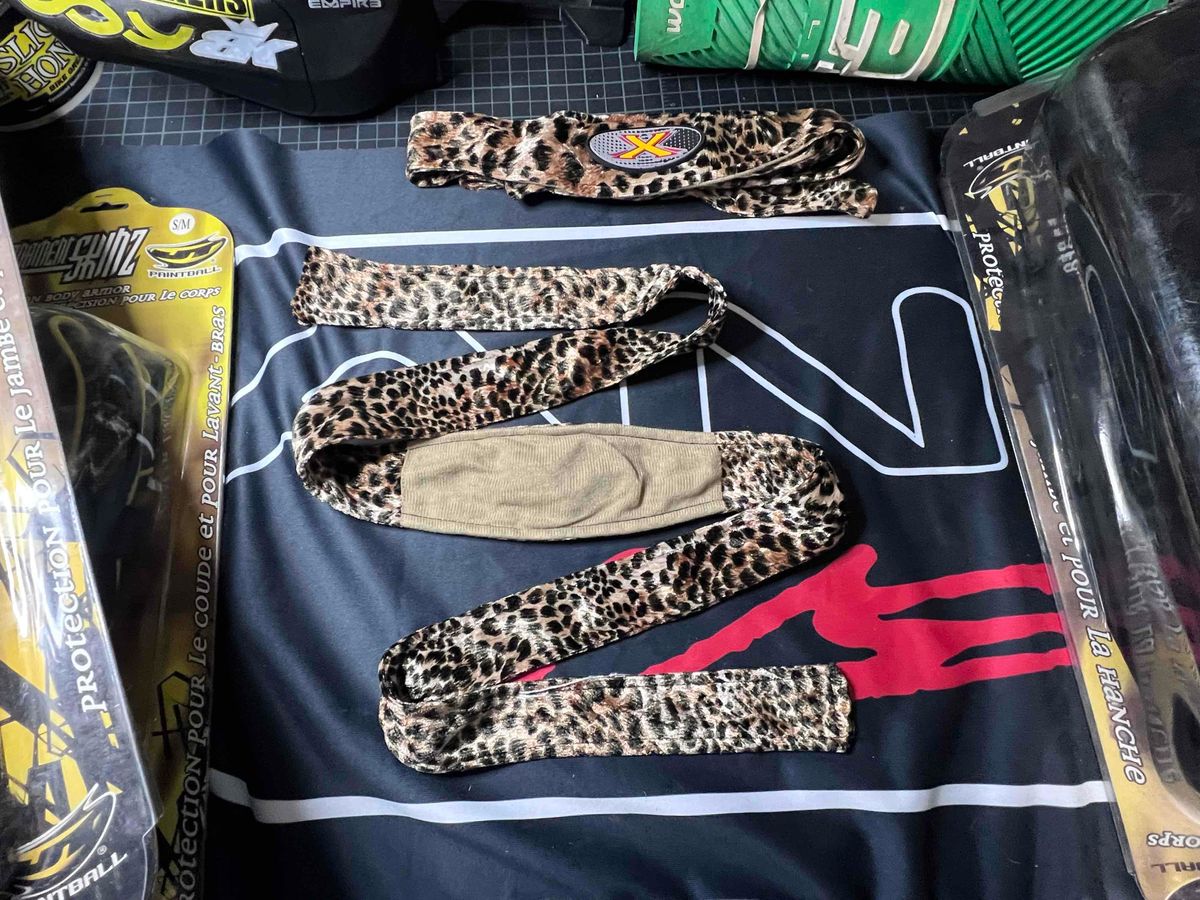 🔥 System X Paintball Headband - Leopard - Vintage, New Oldstock 🔥 Autococker