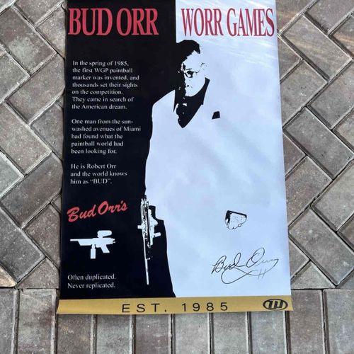 🔥 WGP Bud Orr Autococker Paintball Banner c. 2003-2004  - VTG, Mint