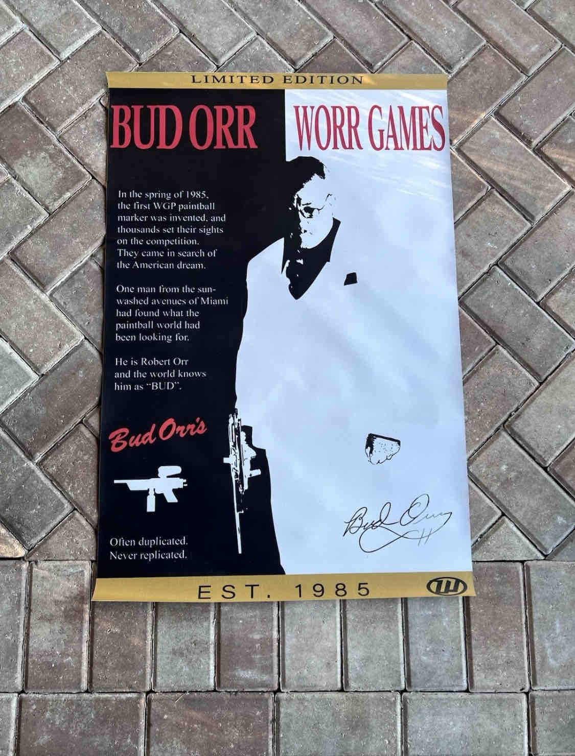 🔥 WGP Bud Orr Autococker Paintball Banner c. 2003-2004  - VTG, Mint