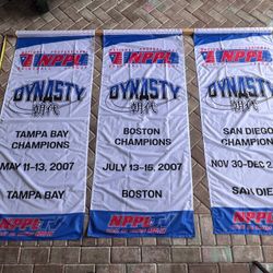 NPPL Dynasty Banner Lot - Vtg, mint