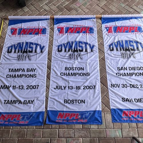 NPPL Dynasty Banner Lot - Vtg, mint