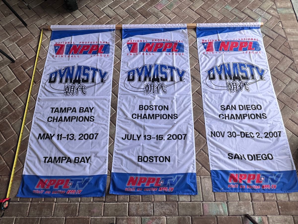 NPPL Dynasty Banner Lot - Vtg, mint