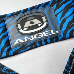 Angel Paintball Headband - BLUE TIGER + Angel Visor + Angel Sticker Sheet Lot