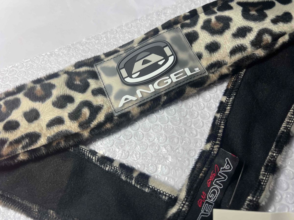 Angel Paintball Headband SNOW LEOPARD + Visor + Vintage Sticker Lot