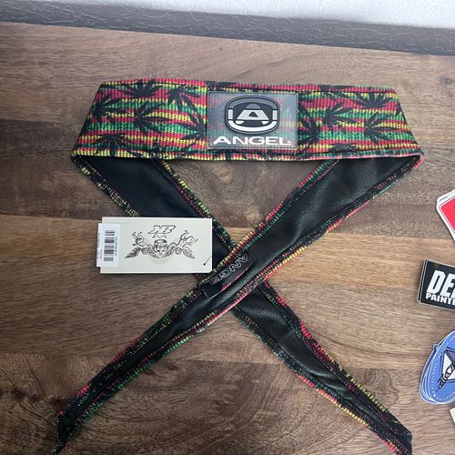 Angel x  Bunkerking Rasta Paintball Headband - Vintage - Padded - New Oldstock