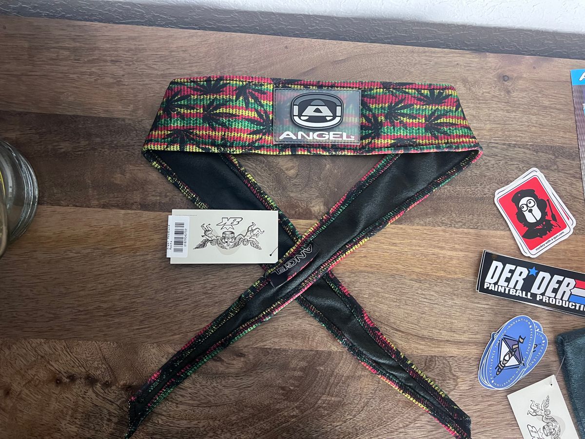 Angel x  Bunkerking Rasta Paintball Headband - Vintage - Padded - New Oldstock