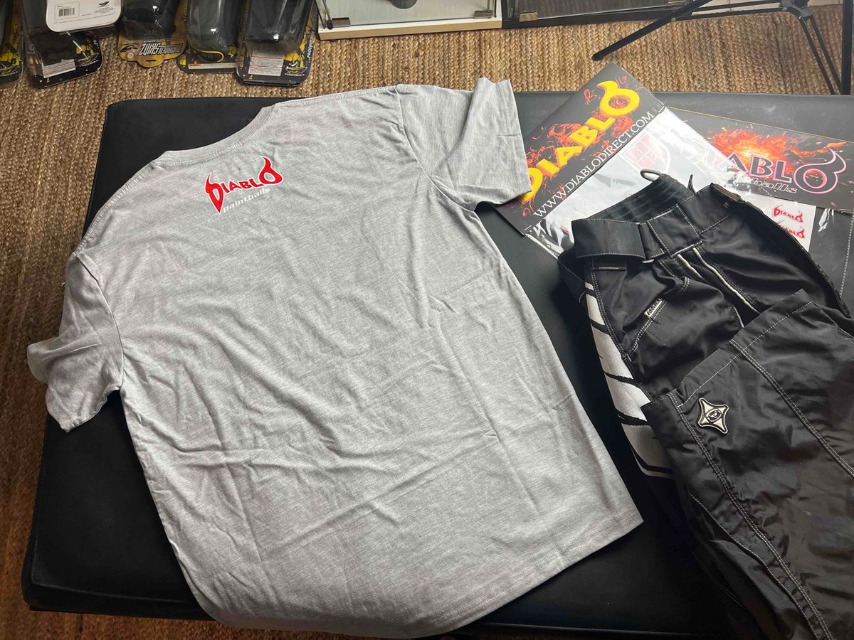 Vintage 🔥 Diablo TonTon Paintball  T Shirt - Size L  - Free Vtg Stickers