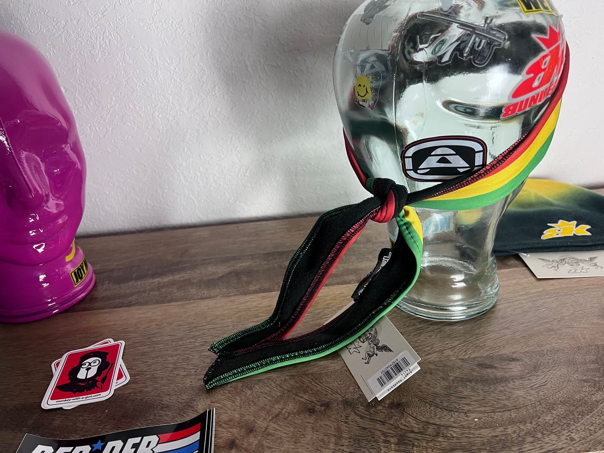 WDP x Bunkerking Rasta Headband - Padded - New oldstock, vtg