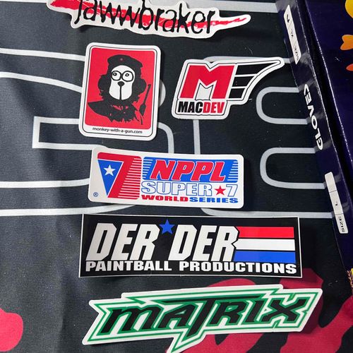 Paintball Vtg Stickers Lot (6 Stickers) 