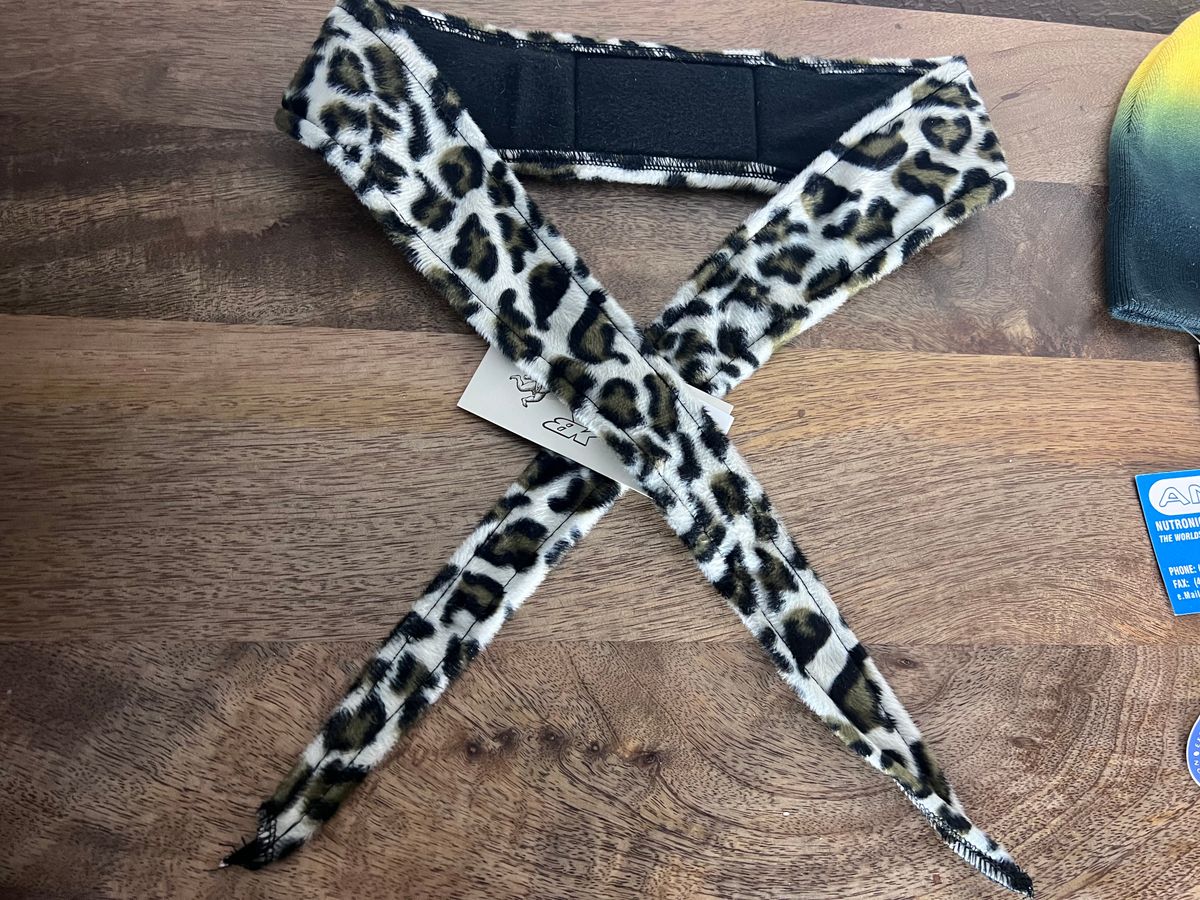 Angel x Bunkerking Paintball Headband - Snow Leopard - Vintage - Padded