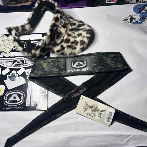 Angel Paintball Headband - Green Digicamo + Angel Visor + Sticker Sheet Lot