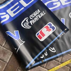 Dynasty Cobra Paintball Angel Banner c.2002 - two sides - vtg, mint 