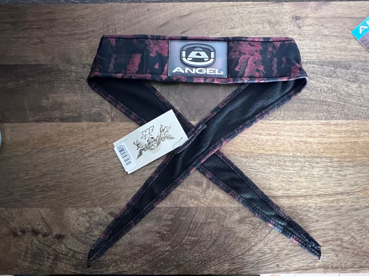 Angel x  Bunkerking Paintball Headband - Crimson Camo - Vintage - Padded - New Oldstock