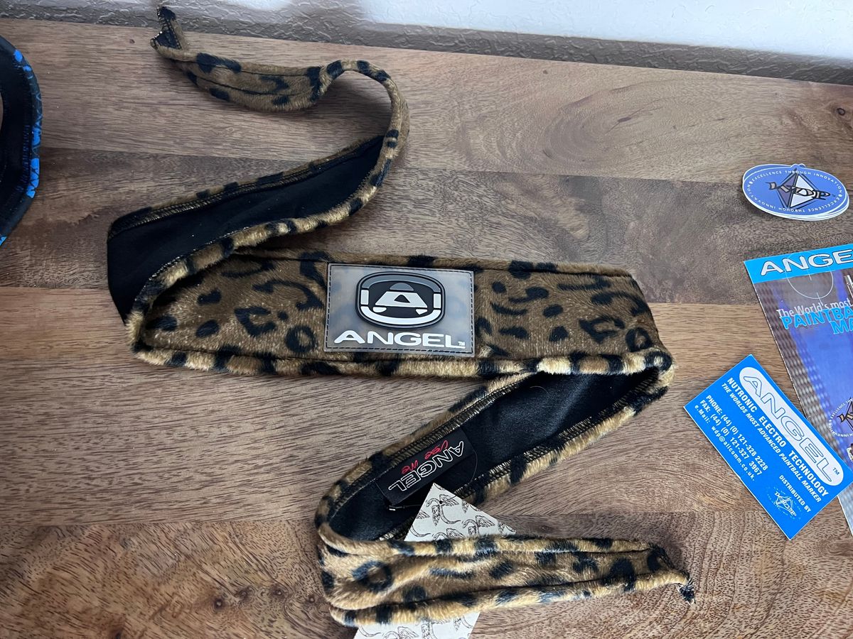 Angel x  Bunkerking Leopard Paintball Headband - Vintage - Padded - New Oldstock