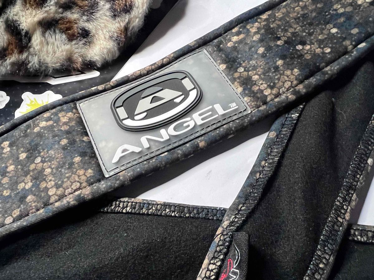 Angel Paintball Headband - Green/gold Camo + Angel Visor + Sticker Sheet Lot