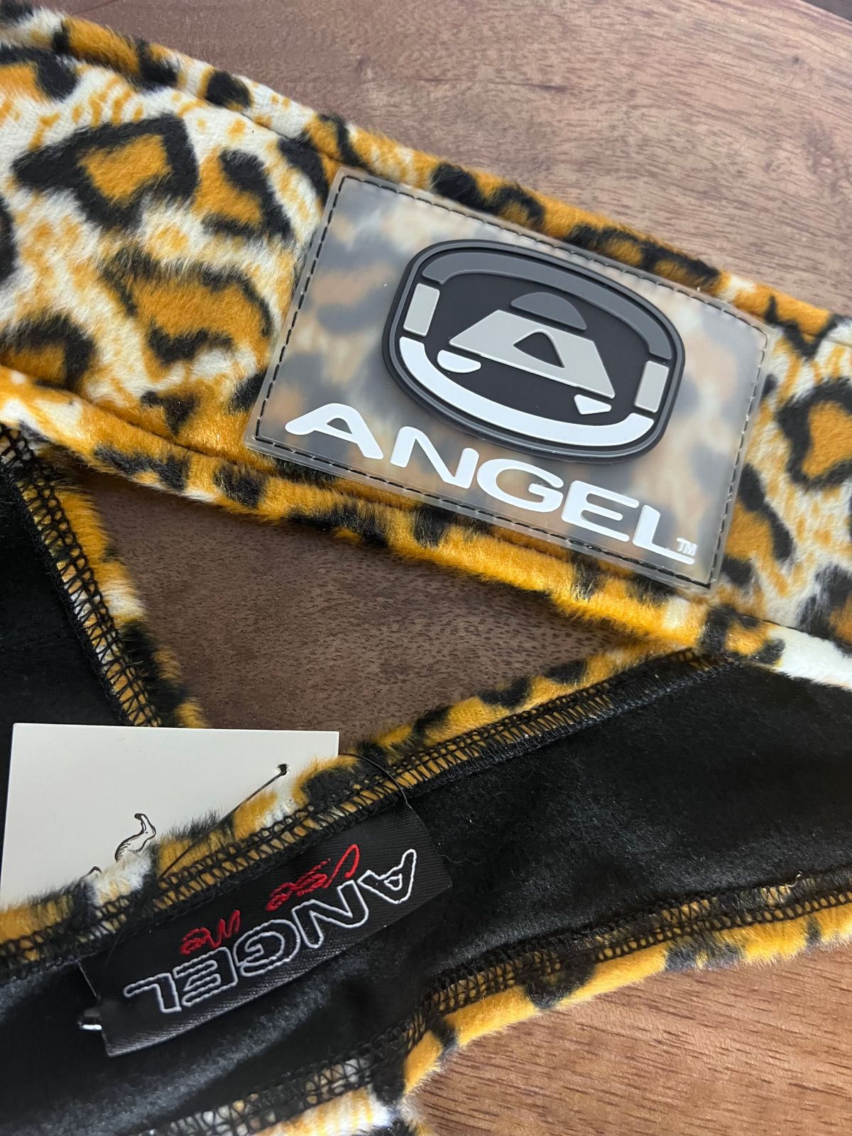 Angel x Bunkerking Paintball Headband - Gold Snow Leopard - Vintage - Padded