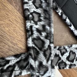 Angel x Bunkerking Paintball Headband - Grey Snow Leopard - Vintage - Padded