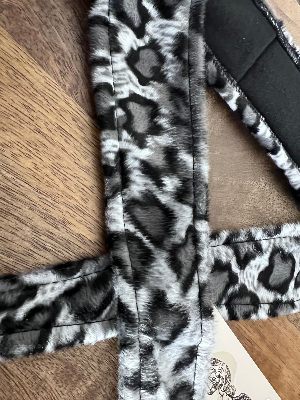 Angel x Bunkerking Paintball Headband - Grey Snow Leopard - Vintage - Padded