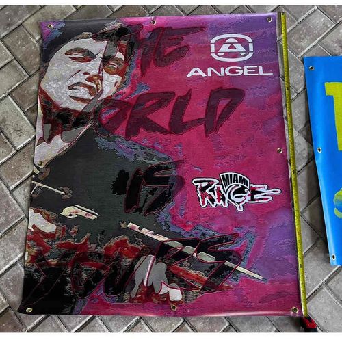🔥 WDP Angel Miami Rage Banner c.2005 - vtg, mint 