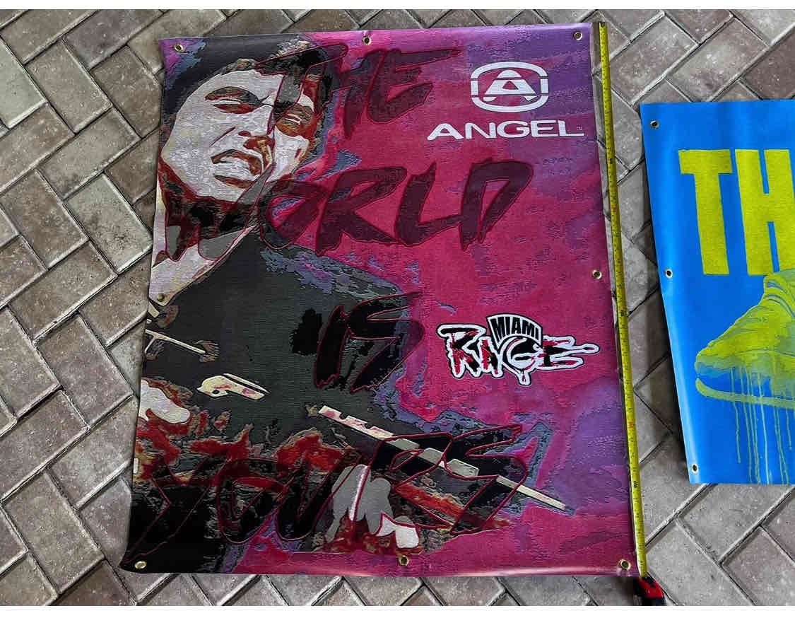 🔥 WDP Angel Miami Rage Banner c.2005 - vtg, mint 