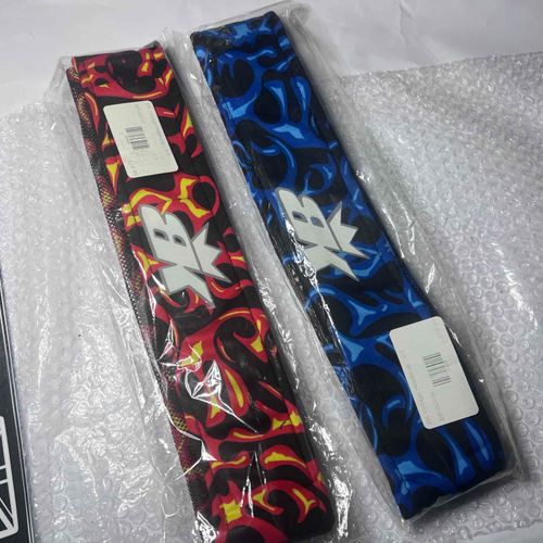 Bunkerking Headwraps - $60 each - Electric blue and Red flames