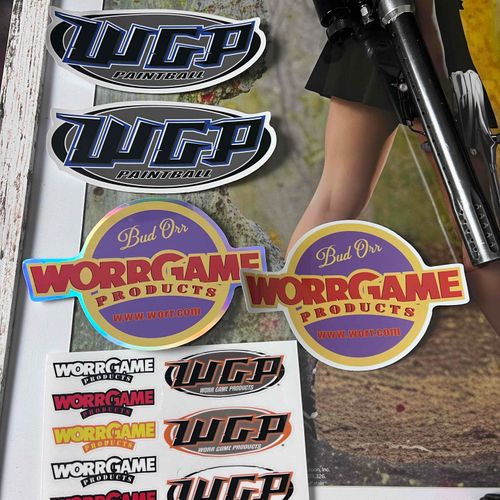 vintage WGP sticker lot - one sticker sheet + 4 large stickers