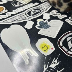 Angel Paintball Headband - Green Digicamo + Angel Visor + Sticker Sheet Lot