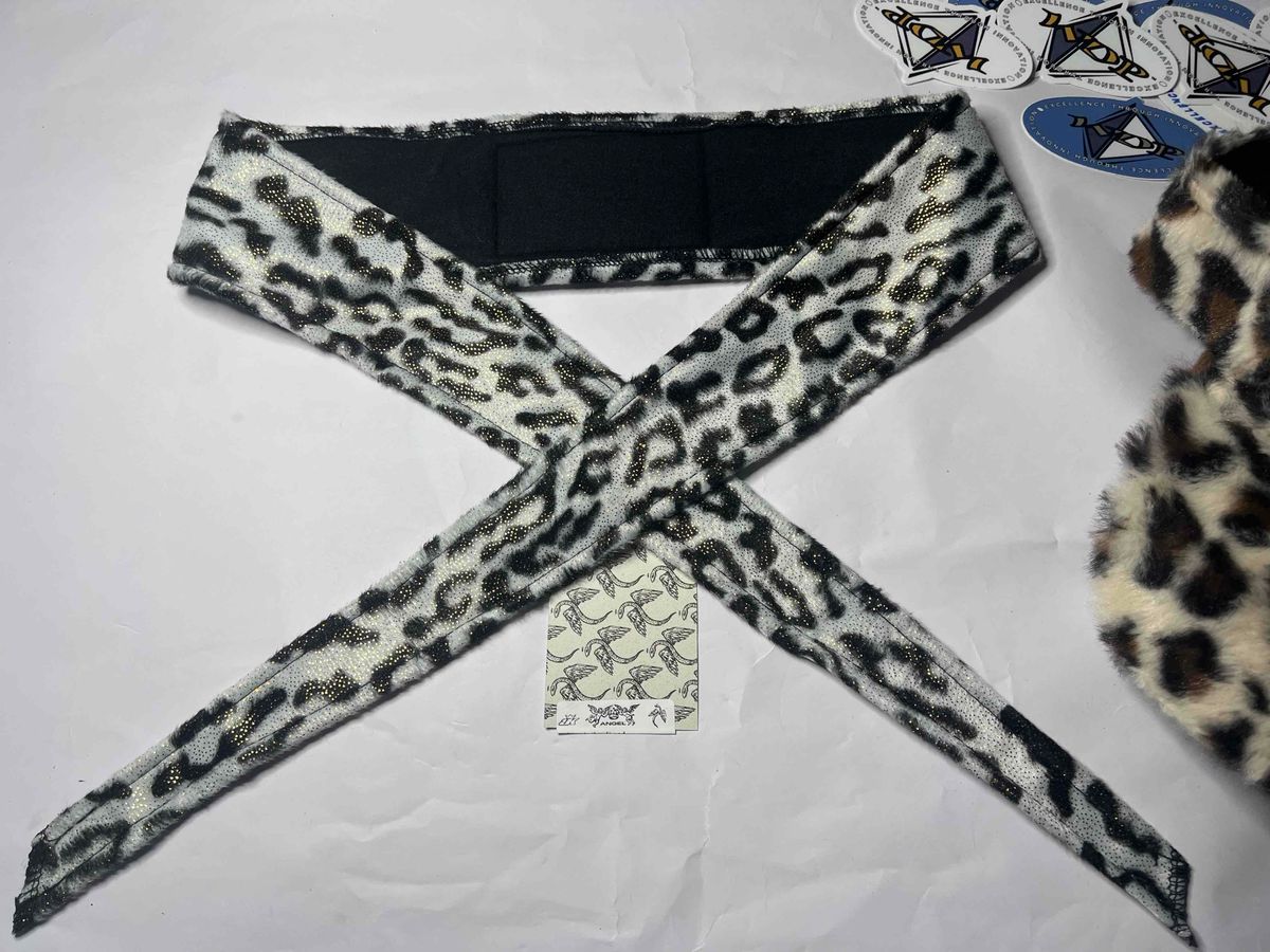 Angel Paintball Headband - SNOW LEOPARD VALHALLA + Angel Visor + Angel Sticker Sheet Lot