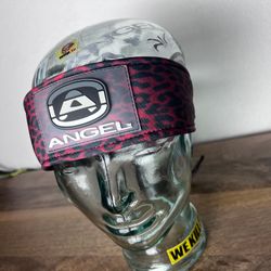 Angel x  Bunkerking Paintball Headband - Red Cheetah - Vintage - Padded - NOS