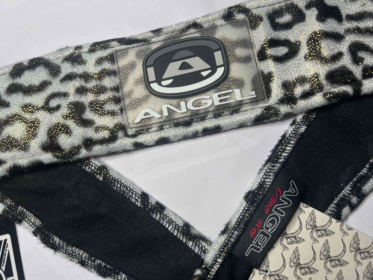 Angel Paintball Headband - SNOW LEOPARD VALHALLA + Angel Visor + Angel Sticker Sheet Lot