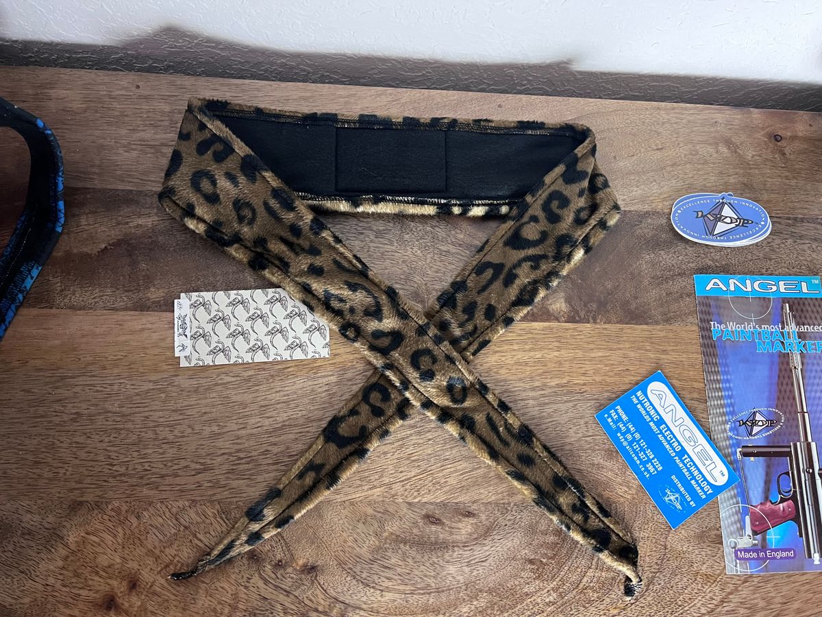 Angel x  Bunkerking Leopard Paintball Headband - Vintage - Padded - New Oldstock