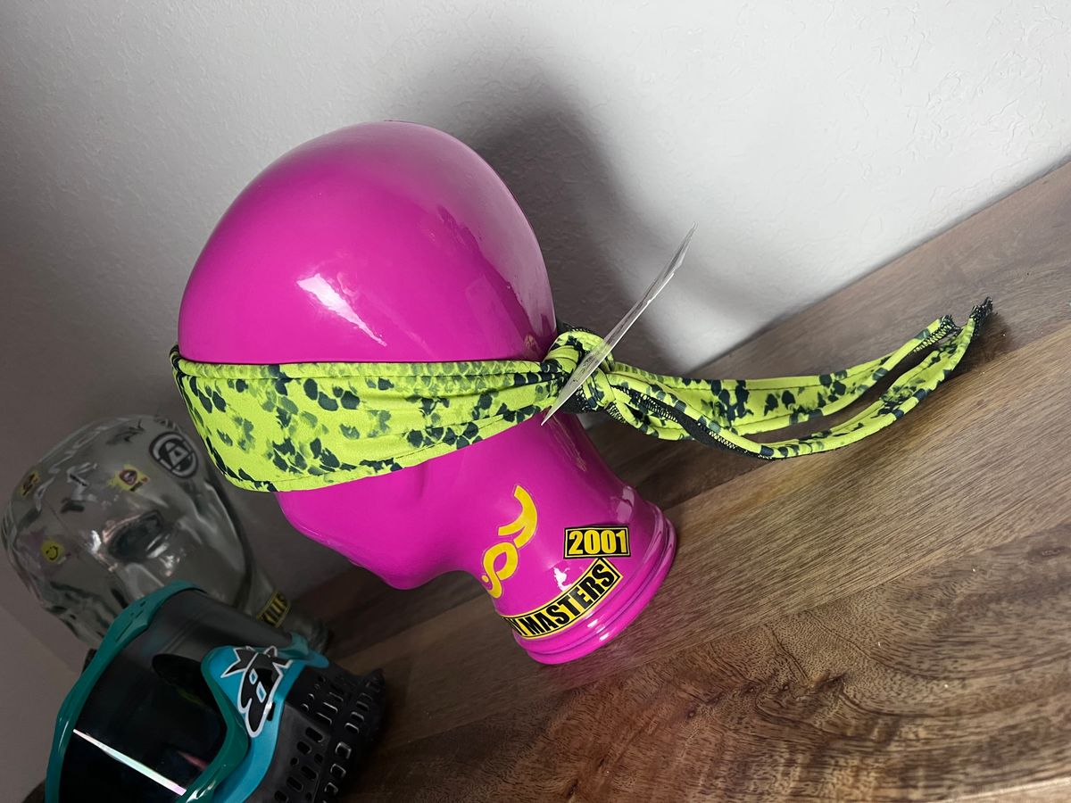 Angel x  Bunkerking Paintball Headband - Green Mamba - Vintage - Padded - NOS