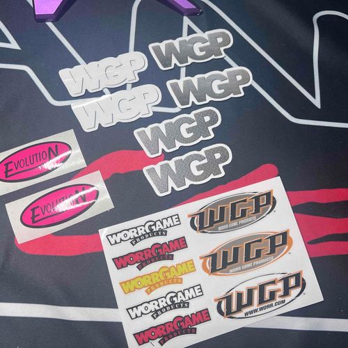 🔥 WGP & Belsales Autococker STICKER LOT - ONE SHEET + 8 STICKERS - Vtg, Rare