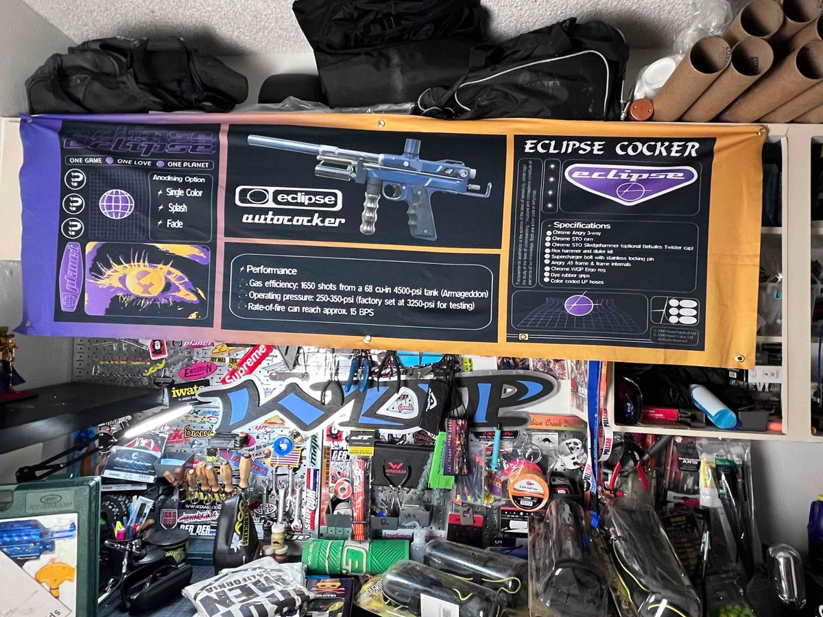 🔥 Vintage 🔥 Eclipse Autococker World Cup C. 2000 Paintball Banner - VTG, Mint