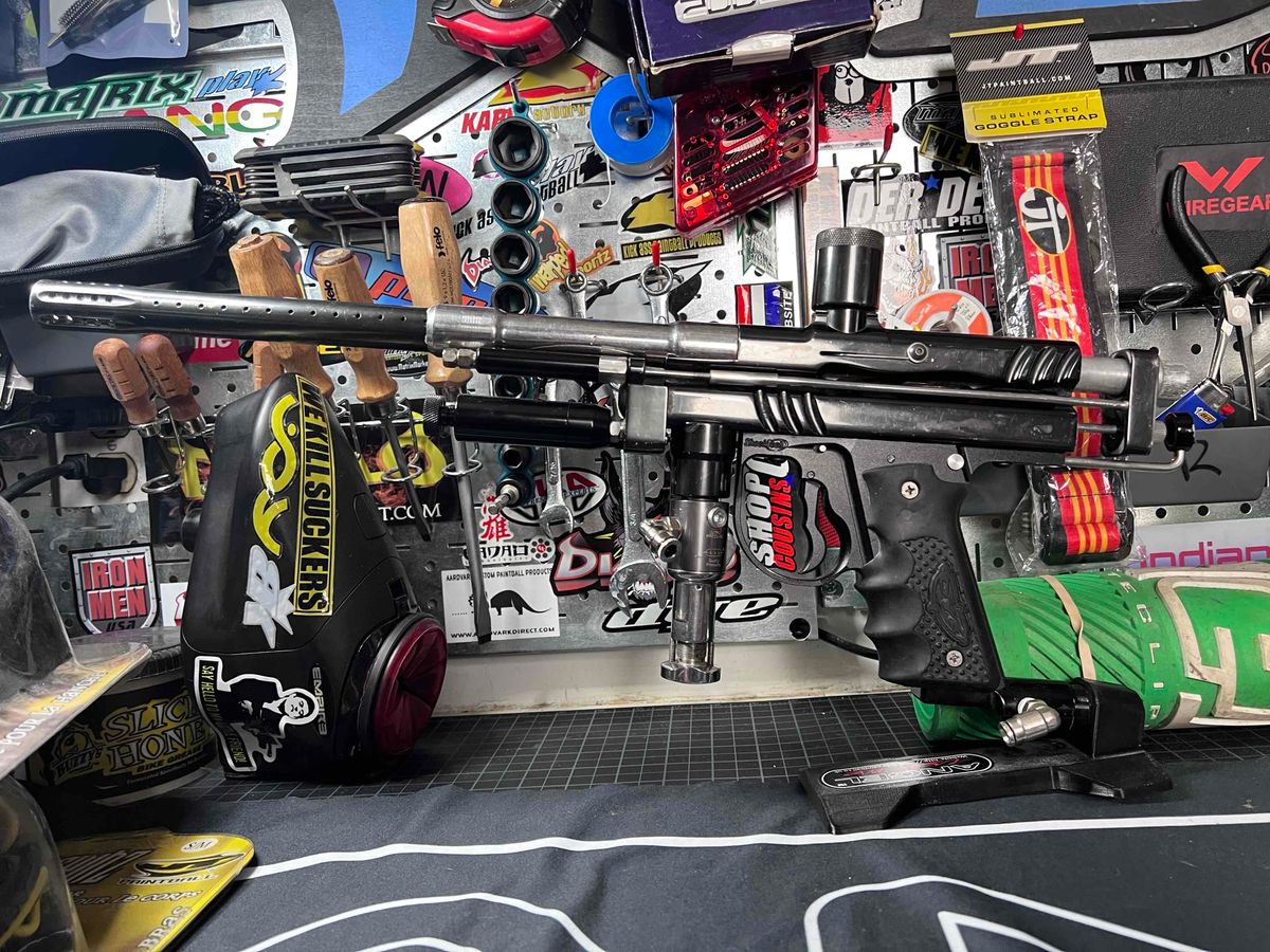 Freeflow Millennium Autococker Paintball Marker  - Vtg, Undrilled, Player’s Gun