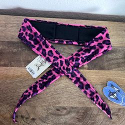 Angel x Bunkerking Paintball Headband - Pink Snow Leopard - Vintage - Padded