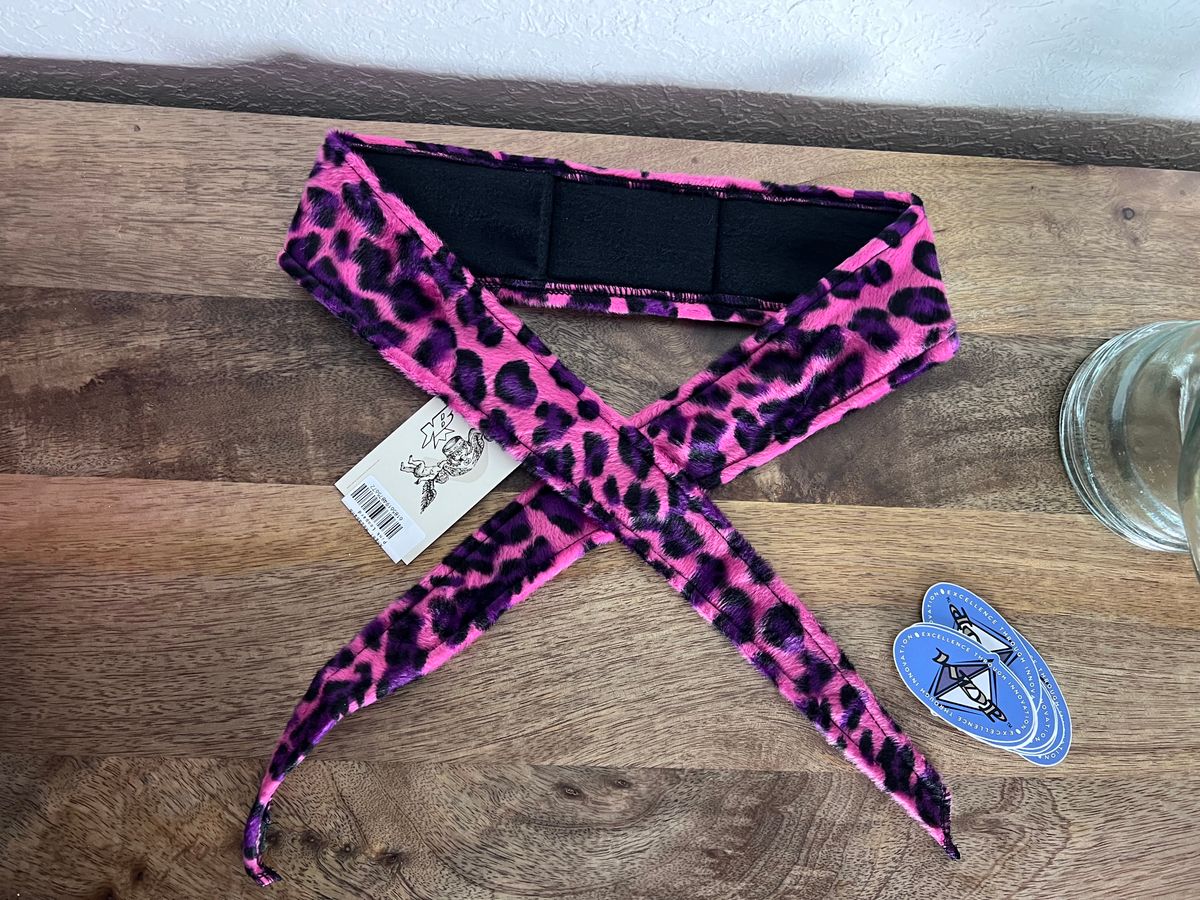 Angel x Bunkerking Paintball Headband - Pink Snow Leopard - Vintage - Padded