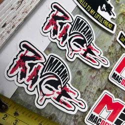 MacDev Miami Rage NPPL ( 7 stickers ) new oldstock, mint