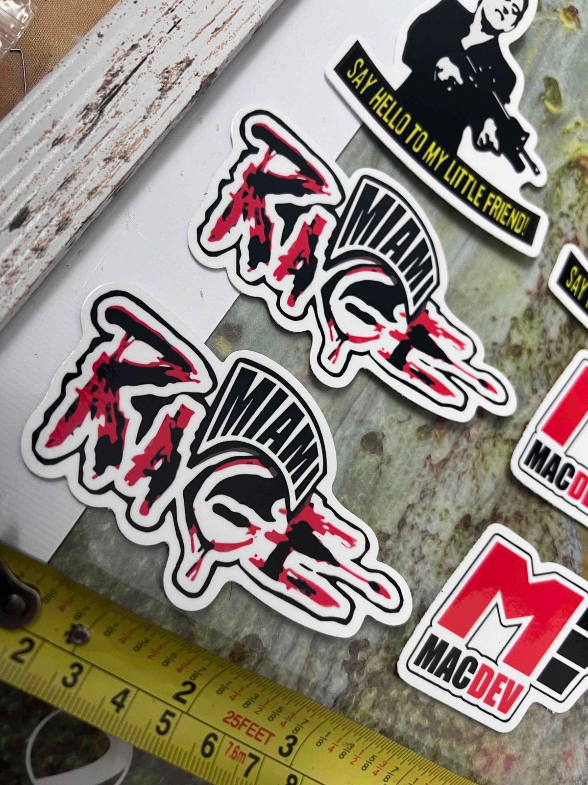 MacDev Miami Rage NPPL ( 7 stickers ) new oldstock, mint