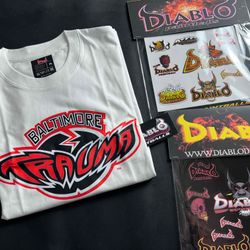 Vintage 🔥 Diablo Paintball Trauma T-Shirt - Size XL -  + Free Vtg Stickers