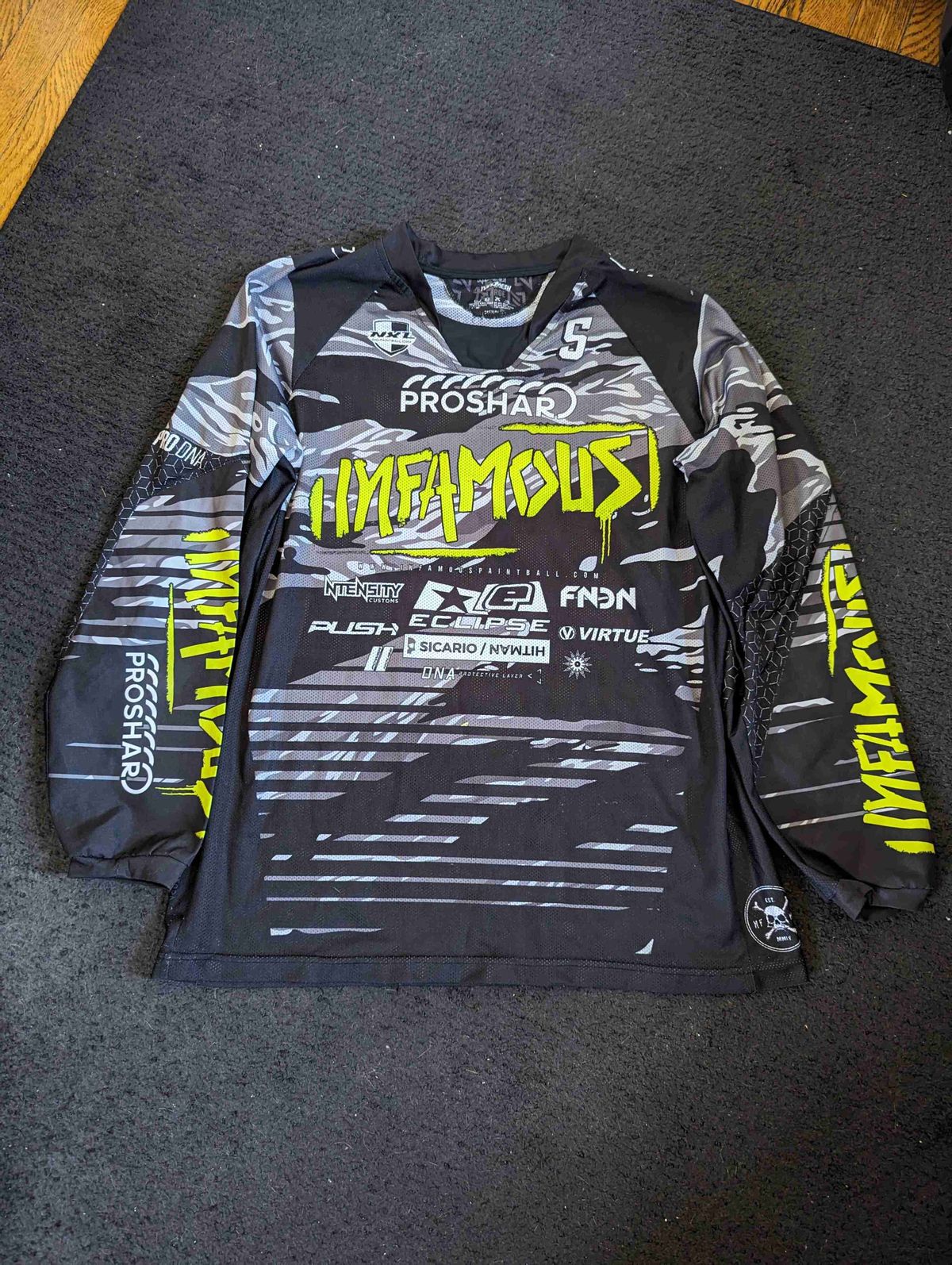 INFAMOUS Tiger Stripe Game Worm Jersey 