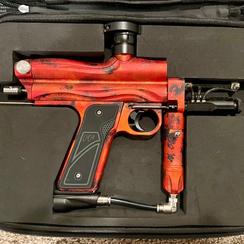 Freeflow Orracle Autocker Red/Orange/Black Fire Matte with Forever Case, Dye Ultralite Freak Insert Kit