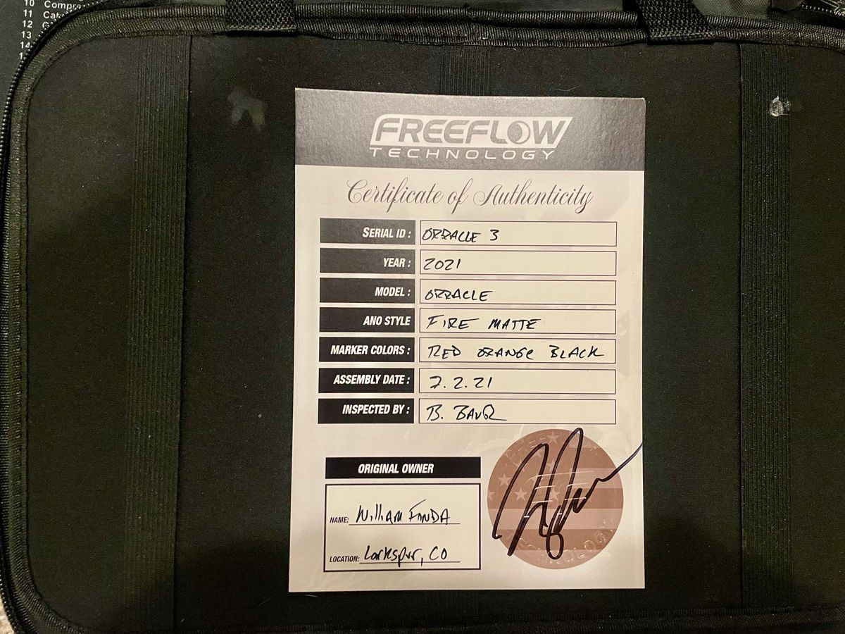 Freeflow Orracle Autocker Red/Orange/Black Fire Matte with Forever Case, Dye Ultralite Freak Insert Kit