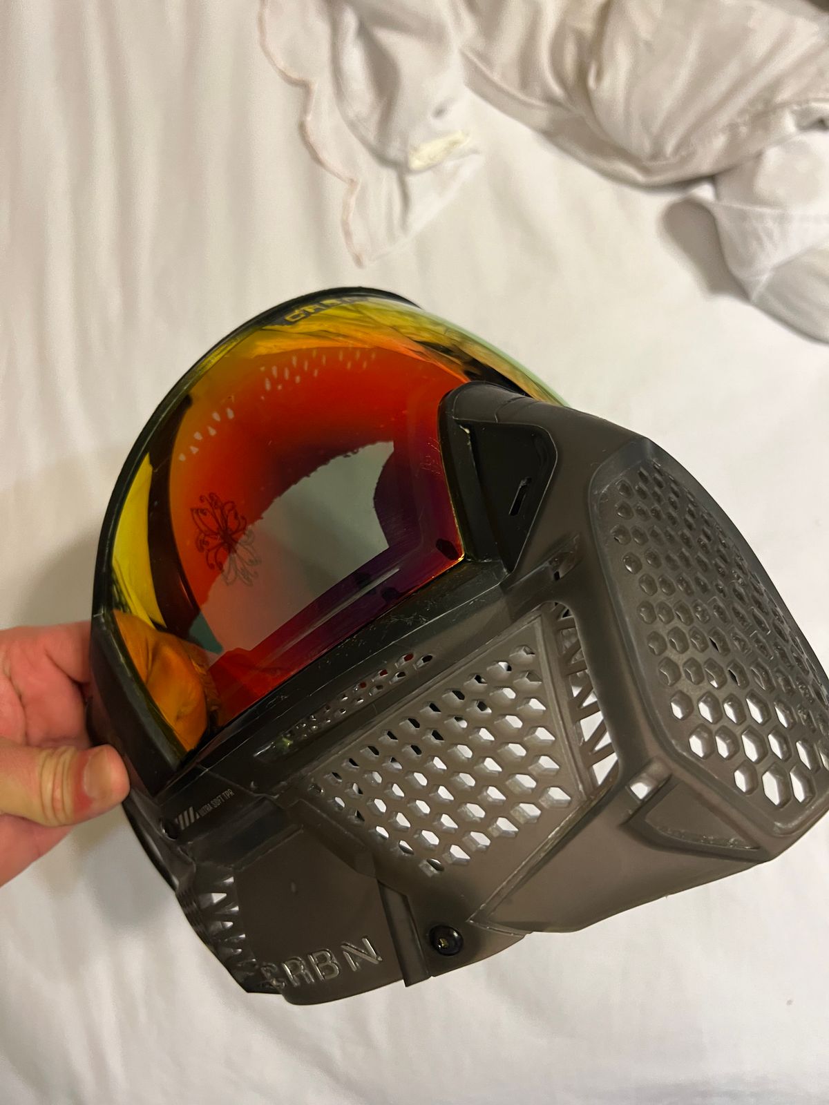 CRBN Carbon Paintball Zero Pro Series Goggle Mask - More Coverage - Graphite