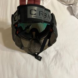 CRBN Carbon Paintball Zero Pro Series Goggle Mask - More Coverage - Graphite