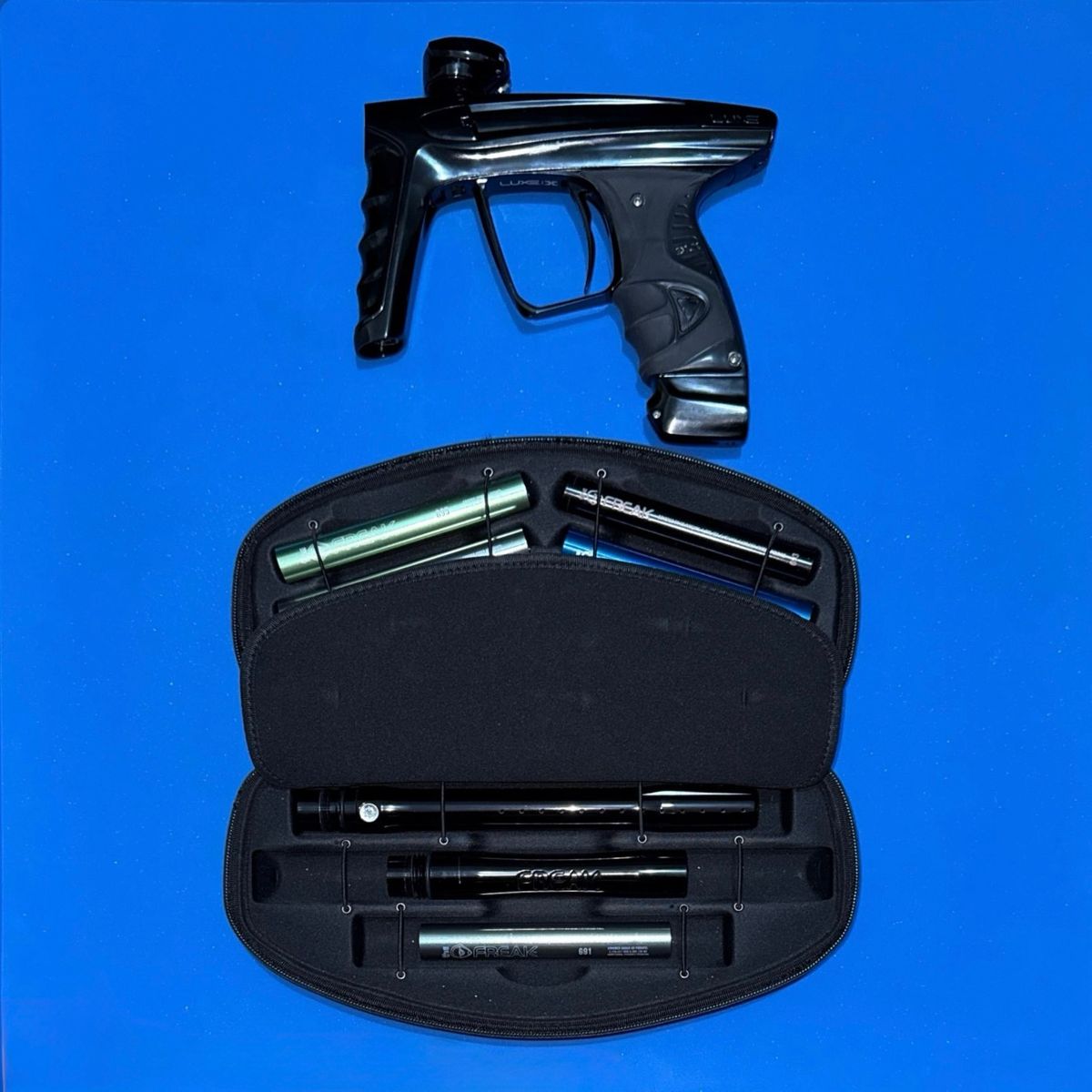 💥 DLX Luxe X Paintball Gun Marker - With Freak Barrel Kit - Black 💥